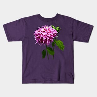 One Pink Dahlia and Buds Kids T-Shirt